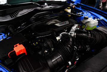 Modern Car Engine Bay Close-Up