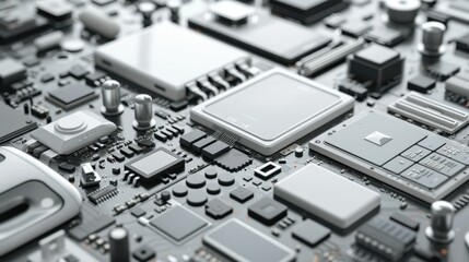 Fototapeta premium Technological Product Development: The full cycle of bringing new technology products to market, including concept development, design, prototyping, testing, and market launch. 