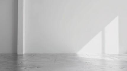 Obraz premium Blank Room with Empty White Walls - Mockup