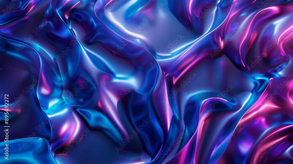 Poster a visually captivating abstract background featuring a flowing, shimmering liquid texture in shades 