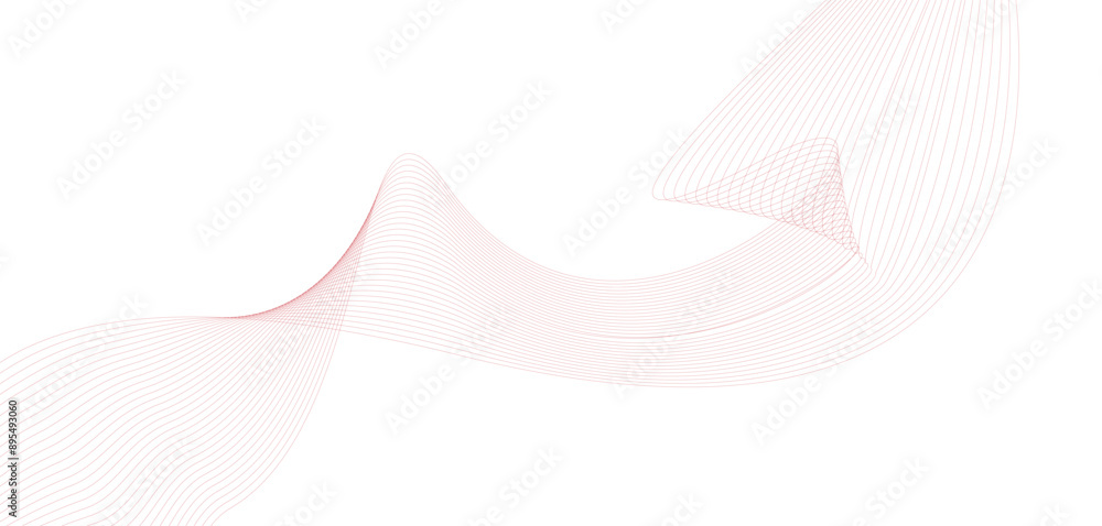Poster abstract wave element for design. wave with lines created using blend vector illustration
