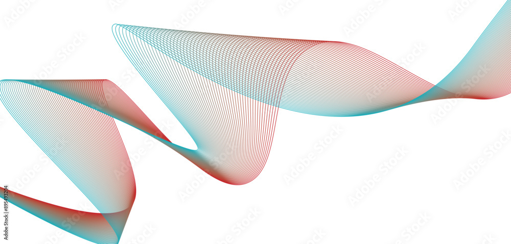 Poster abstract wave element for design. wave with lines created using blend vector illustration