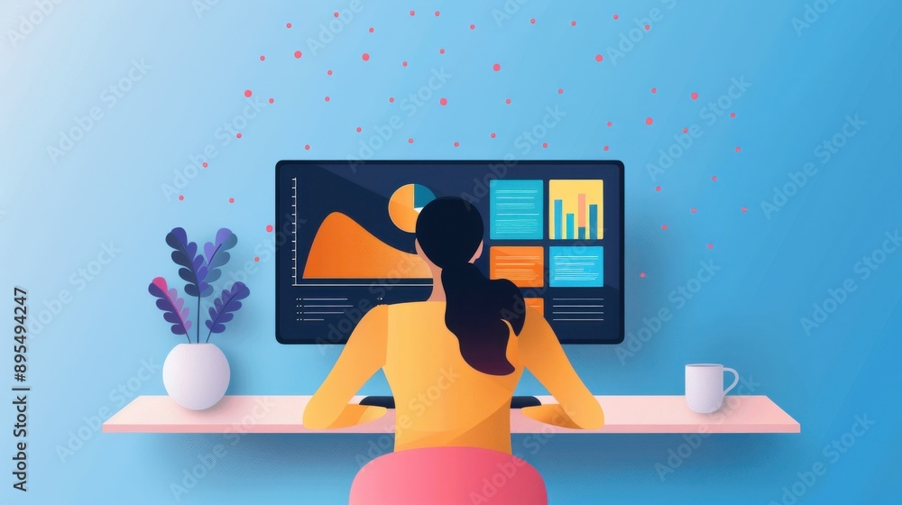 Aufkleber dashboard displaying visual learner data, personalized adaptive learning paths with charts and graph