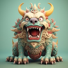 Obraz premium chinese dragon statue