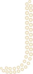 Pearl alphabet letter J