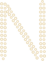 Pearl alphabet letter N