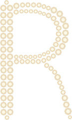 Pearl alphabet letter R