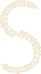 Pearl alphabet letter S