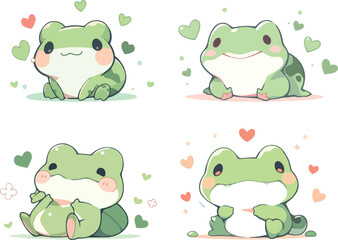 Cute Chibi Frogs