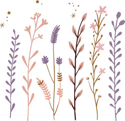 Floral and Lunar Illustration