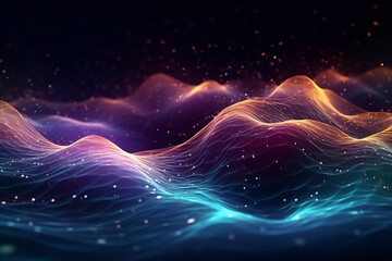 Abstract Waves and background illustration