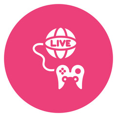 Live Gaming icon vector image. Can be used for Live Streaming.
