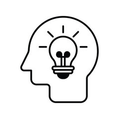 idea glyph icon with white background vector stock illustration