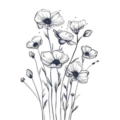 Elegant Hand-Drawn Floral Illustration