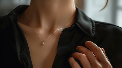 Closeup of a Woman's Hand with Silver Jewelry