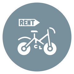 Bicycle Rental icon vector image. Can be used for Personal Transportation.
