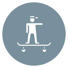 Skateboard icon vector image. Can be used for Personal Transportation.