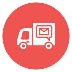 Mail Truck icon vector image. Can be used for Postal Service.