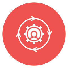 Change Management icon vector image. Can be used for Project Assesment.