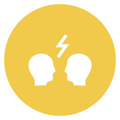 Conflict Resolution icon vector image. Can be used for Project Assesment.