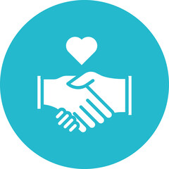 Obraz premium Handshake of Hope icon vector image. Can be used for Charity.