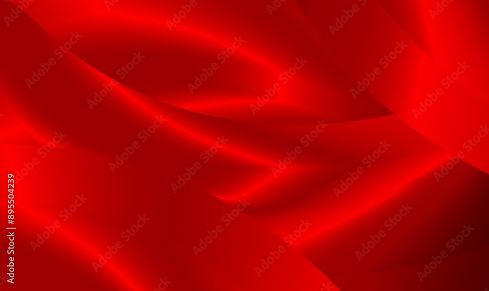 Poster 3d red geometric abstract background overlap layer with glowing wavy stripes lines shape. luxury and