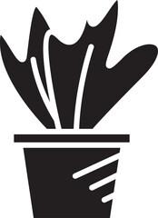 Plant Pot Icon Illustration