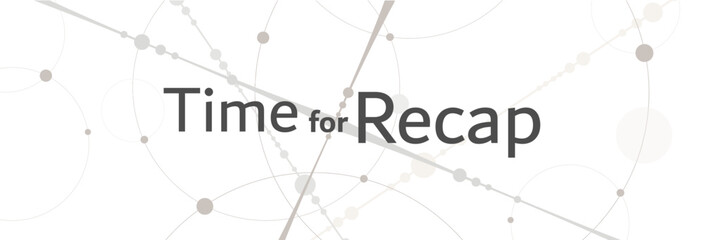 Obraz premium Time for recap text on white background 