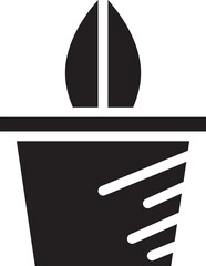 Plant Pot Icon Illustration