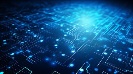 Abstract blue science technology background: high-tech digital design featuring futuristic data visualization and technological elements, ideal for innovation and research themes


