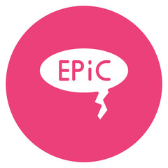 Epic icon vector image. Can be used for Movie Genres.