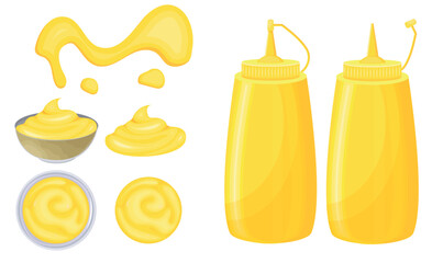 Vector cartoon image of sauce for food. Food supplement concept. Element for your design.