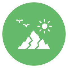 Mountain icon vector image. Can be used for Rock Climbing.