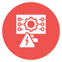 IT System Outages icon vector image. Can be used for Business Risks.