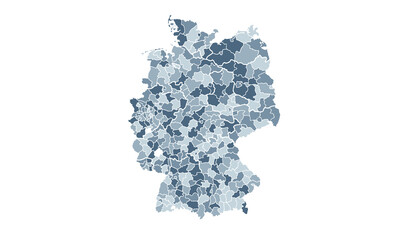 German map with individual colors,isolated on white background for website layouts,background,education, precise,customizable,Travel worldwide,map silhouette backdrop,earth geography, political.