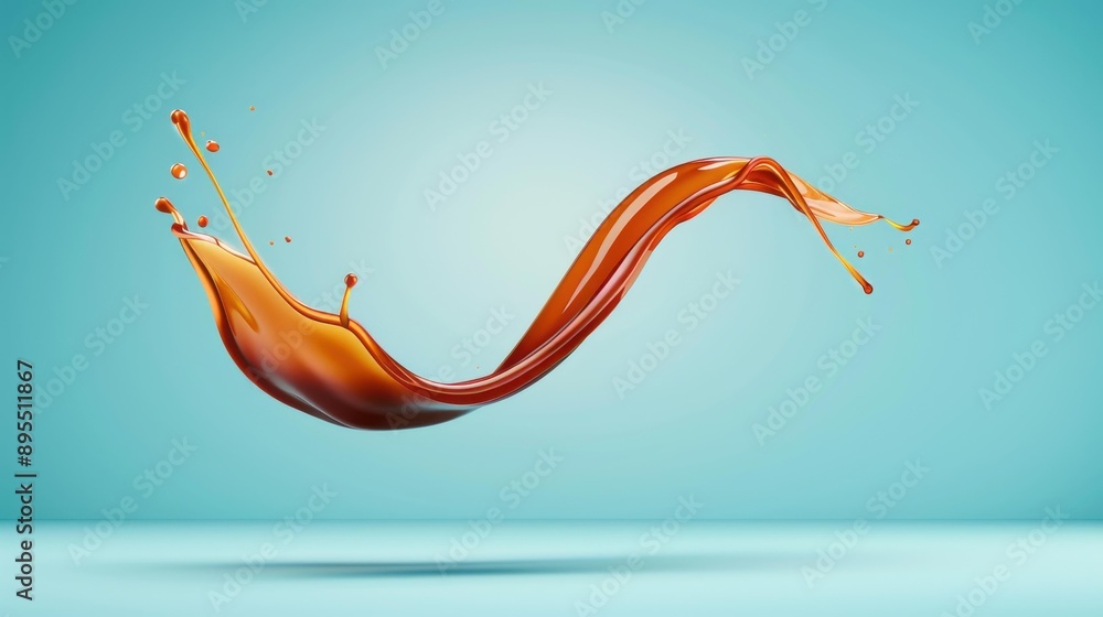 Poster a dynamic splash of rich chocolate, showcasing its smooth texture and enticing color against a clean