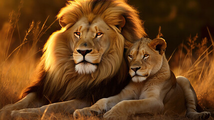 Fototapeta premium portrait of a lion