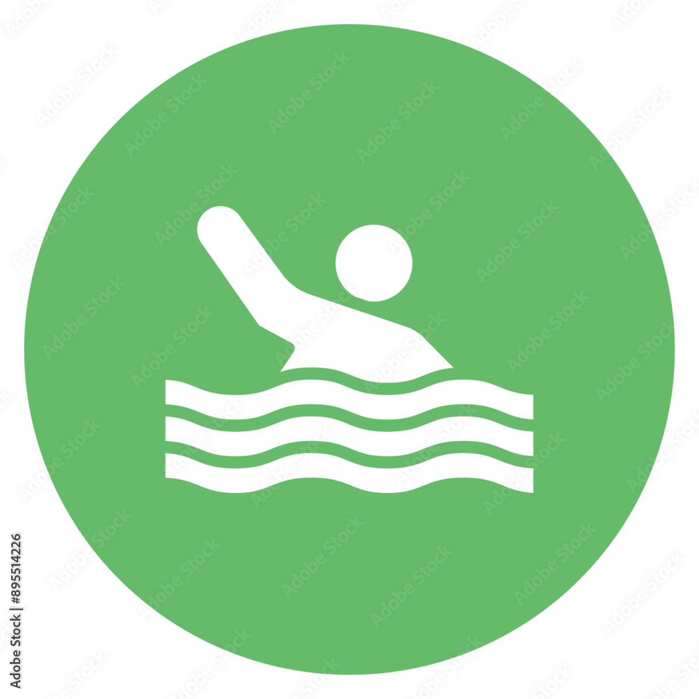 Poster Swimming icon vector image. Can be used for Fitness.