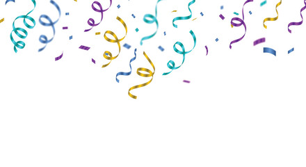 Vector confetti. confetti fall transparent background. Multicolored confetti png. holiday, birthday.	