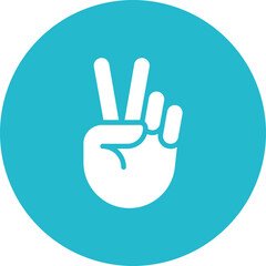 Fototapeta premium Victory Gesture icon vector image. Can be used for Track and Field.