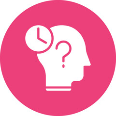 Forgetfulness icon vector image. Can be used for ADHD.