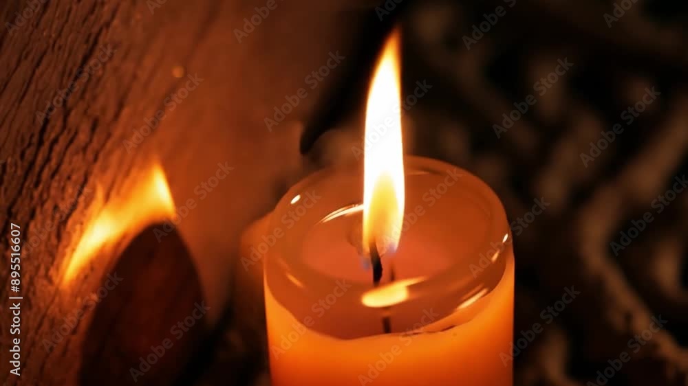 Poster light and shadow: using light and shadow to emphasize the movement of the flame.