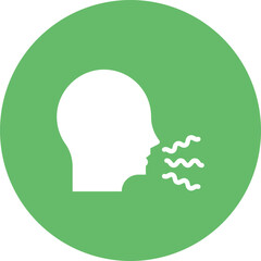 Hoarseness icon vector image. Can be used for Allergy Symptoms.