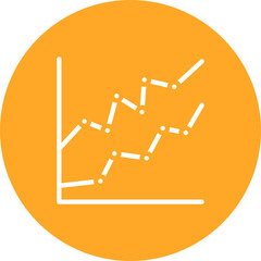Line Chart icon vector image. Can be used for Market Research.