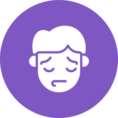 Contemplative icon vector image. Can be used for Human Emotions.