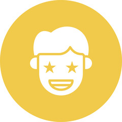 Obraz premium Excited icon vector image. Can be used for Human Emotions.