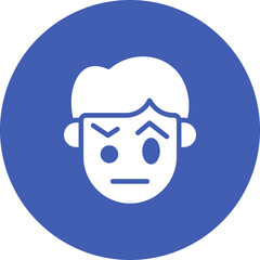 Skeptical icon vector image. Can be used for Human Emotions.