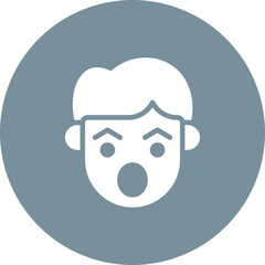 Surprised icon vector image. Can be used for Human Emotions.