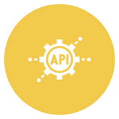 API icon vector image. Can be used for Data Science.