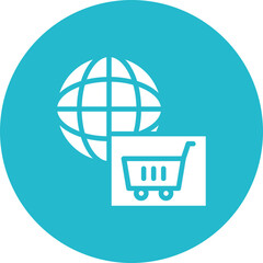 Global Market icon vector image. Can be used for Data Science.